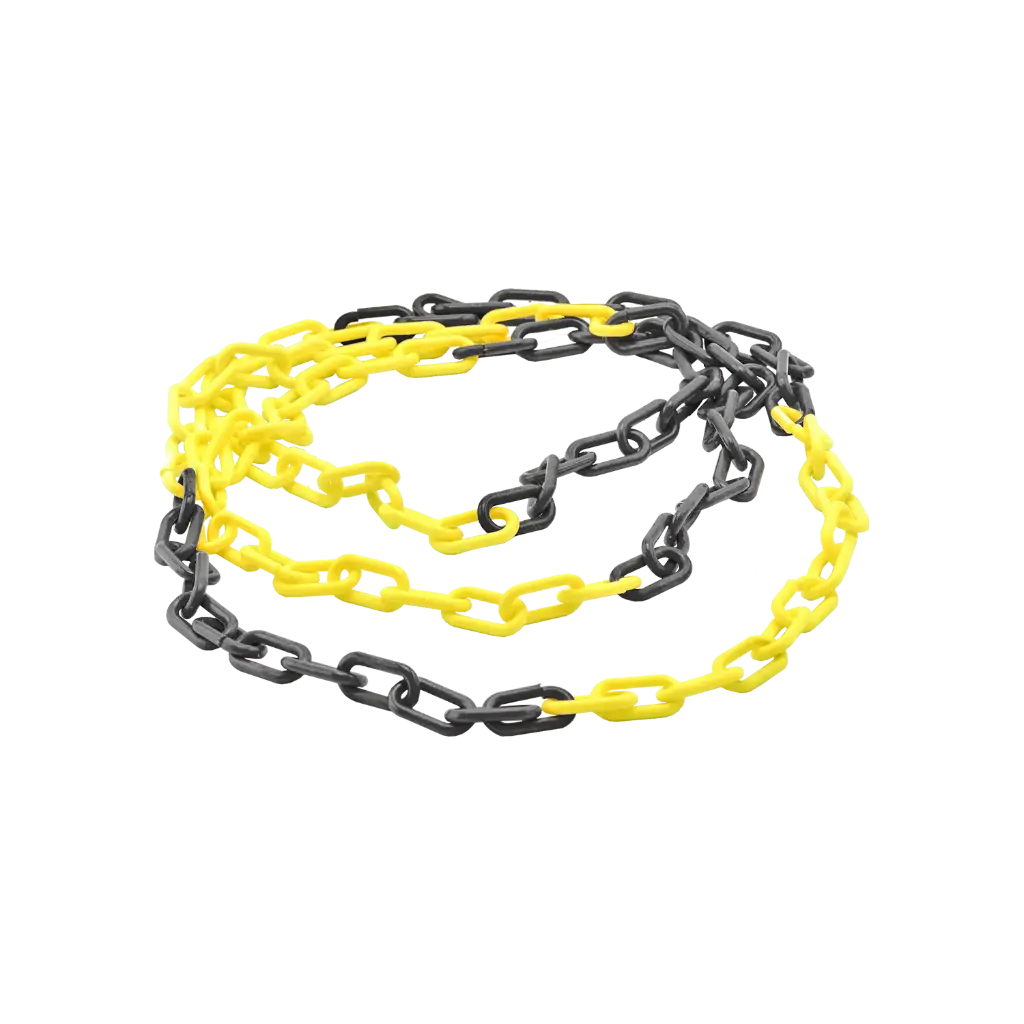 [BN-1801] plast. zəncir sarı/qara 8mm